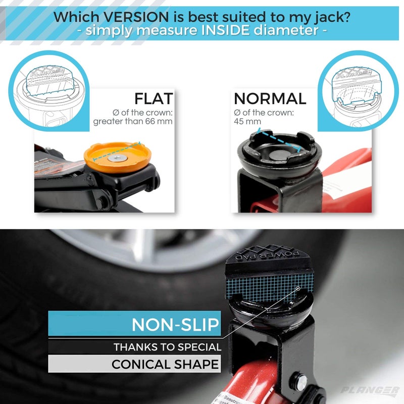 PLANGERÂ® - Power Pad - Rubber Jack Pad Trolley Jack, Vehicle Lift Axle Stand - Universal Usage - Protects Your Car, SUV Any Vehicles Pinch Weld Sill - Perfect car Tuning - Image 4